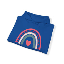 Load image into Gallery viewer, Love Rainbow Hooded Sweatshirt / Valentine's Day Hooded Sweatshirt