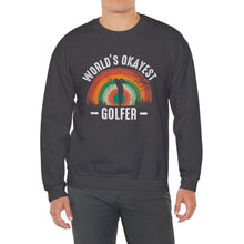 Load image into Gallery viewer, World's Okayest Golfer Sweatshirt, Golfer Sweatshirt /Unisex Heavy Blend™ Crewneck Sweatshirt