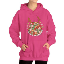 Load image into Gallery viewer, Groovy and Bright Hooded Sweatshirt/X'mas Groovy and Bright Hooded Sweatshirt / Christmas Hooded Sweatshirt
