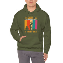 Load image into Gallery viewer, The Older I Get the Harder It is to Find My Balls Hooded Sweatshirt, golf Hooded Sweatshirt /Unisex Heavy Blend™ Hooded Sweatshirt