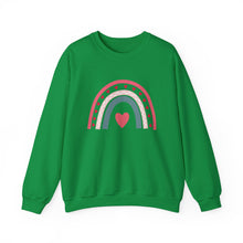 Load image into Gallery viewer, Love Rainbow Sweatshirt /Valentine's Day Crewneck Sweatshirt