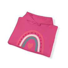 Load image into Gallery viewer, Love Rainbow Hooded Sweatshirt / Valentine's Day Hooded Sweatshirt
