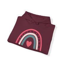 Load image into Gallery viewer, Love Rainbow Hooded Sweatshirt / Valentine's Day Hooded Sweatshirt