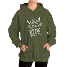 Load image into Gallery viewer, Swim Mom Hooded Sweatshirt / swim meet Hooded Sweatshirt /Unisex Heavy Blend™ Hooded Sweatshirt