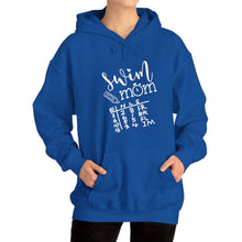 Load image into Gallery viewer, Swim Mom Hooded Sweatshirt / swim meet Hooded Sweatshirt /Unisex Heavy Blend™ Hooded Sweatshirt