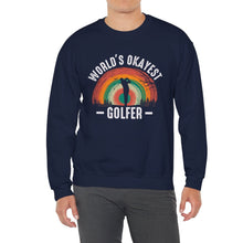 Load image into Gallery viewer, World's Okayest Golfer Sweatshirt, Golfer Sweatshirt /Unisex Heavy Blend™ Crewneck Sweatshirt