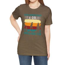 Load image into Gallery viewer, Never Underestimate a Girl with a Golf Club T-shirt, Tshirts for Golfer