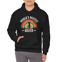 Load image into Gallery viewer, World's Okayest Golfer Hooded Sweatshirt, golf Hooded Sweatshirt /Unisex Heavy Blend™ Hooded Sweatshirt