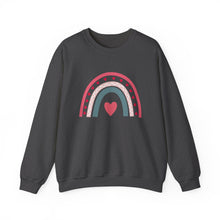 Load image into Gallery viewer, Love Rainbow Sweatshirt /Valentine's Day Crewneck Sweatshirt