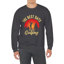 Load image into Gallery viewer, The Best Days are Spent Golfing Sweatshirt, Golfer Sweatshirt /Unisex Heavy Blend™ Crewneck Sweatshirt