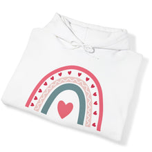 Load image into Gallery viewer, Love Rainbow Hooded Sweatshirt / Valentine's Day Hooded Sweatshirt