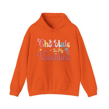 Load image into Gallery viewer, Chocolate Is My Valentine Hooded Sweatshirt / Valentine's Day Hooded Sweatshirt