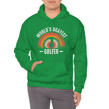 Load image into Gallery viewer, World's Okayest Golfer Hooded Sweatshirt, golf Hooded Sweatshirt /Unisex Heavy Blend™ Hooded Sweatshirt