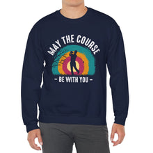 Load image into Gallery viewer, May the Course be with you Sweatshirt, Golfer Sweatshirt /Unisex Heavy Blend™ Crewneck Sweatshirt