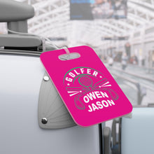 Load image into Gallery viewer, Personalized Golf Bag Tag/Golf Distance Tags - Hot Pink