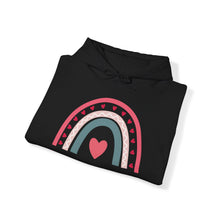 Load image into Gallery viewer, Love Rainbow Hooded Sweatshirt / Valentine's Day Hooded Sweatshirt