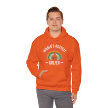 Load image into Gallery viewer, World's Okayest Golfer Hooded Sweatshirt, golf Hooded Sweatshirt /Unisex Heavy Blend™ Hooded Sweatshirt