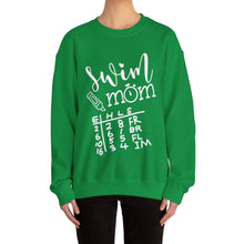 Load image into Gallery viewer, Swim Mom Sweatshirt / swim meet Sweatshirt /Unisex Heavy Blend™ Crewneck Sweatshirt