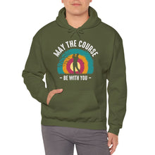 Load image into Gallery viewer, May the Course be with you Hooded Sweatshirt, golf Hooded Sweatshirt /Unisex Heavy Blend™ Hooded Sweatshirt