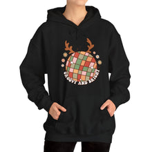 Load image into Gallery viewer, Groovy and Bright Hooded Sweatshirt/X'mas Groovy and Bright Hooded Sweatshirt / Christmas Hooded Sweatshirt