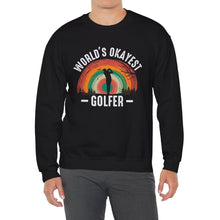 Load image into Gallery viewer, World's Okayest Golfer Sweatshirt, Golfer Sweatshirt /Unisex Heavy Blend™ Crewneck Sweatshirt