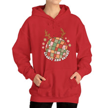 Load image into Gallery viewer, Groovy and Bright Hooded Sweatshirt/X'mas Groovy and Bright Hooded Sweatshirt / Christmas Hooded Sweatshirt