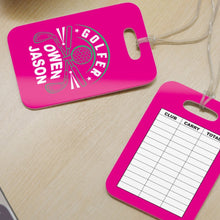 Load image into Gallery viewer, Personalized Golf Bag Tag/Golf Distance Tags - Hot Pink