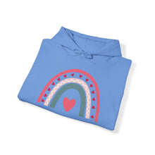 Load image into Gallery viewer, Love Rainbow Hooded Sweatshirt / Valentine's Day Hooded Sweatshirt