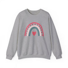 Load image into Gallery viewer, Love Rainbow Sweatshirt /Valentine's Day Crewneck Sweatshirt