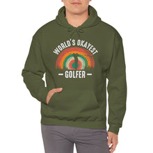 Load image into Gallery viewer, World's Okayest Golfer Hooded Sweatshirt, golf Hooded Sweatshirt /Unisex Heavy Blend™ Hooded Sweatshirt