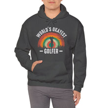 Load image into Gallery viewer, World's Okayest Golfer Hooded Sweatshirt, golf Hooded Sweatshirt /Unisex Heavy Blend™ Hooded Sweatshirt
