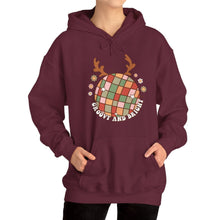 Load image into Gallery viewer, Groovy and Bright Hooded Sweatshirt/X'mas Groovy and Bright Hooded Sweatshirt / Christmas Hooded Sweatshirt