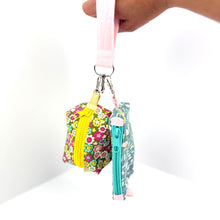 Load image into Gallery viewer, The Grab & Go Set™ / Wristlet Keychain Wallet| Gift for Her| Zipper Card Holder| Mini Box Pouch | Key Wrist Strap | Handmade Gift