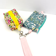 Load image into Gallery viewer, The Grab & Go Set™ / Wristlet Keychain Wallet| Gift for Her| Zipper Card Holder| Mini Box Pouch | Key Wrist Strap | Handmade Gift