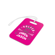 Load image into Gallery viewer, Personalized Golf Bag Tag/Golf Distance Tags - Hot Pink
