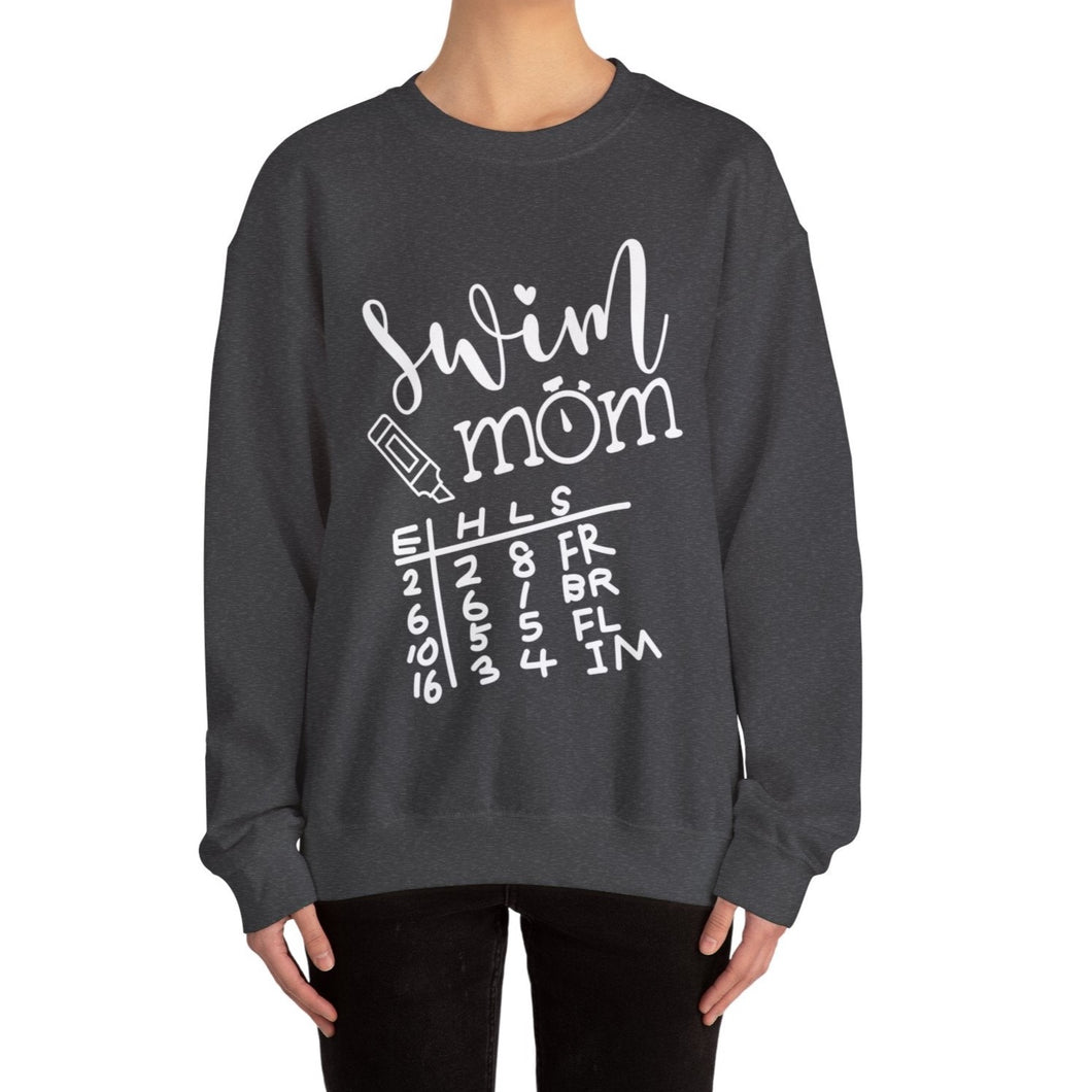 Swim Mom Sweatshirt / swim meet Sweatshirt /Unisex Heavy Blend™ Crewneck Sweatshirt