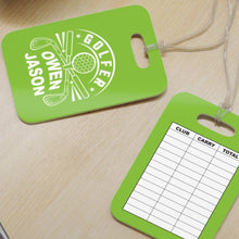 Load image into Gallery viewer, Personalized Golf Bag Tag/Golf Distance Tags - Light Green
