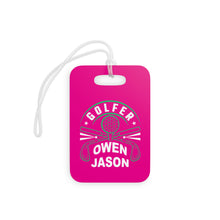 Load image into Gallery viewer, Personalized Golf Bag Tag/Golf Distance Tags - Hot Pink
