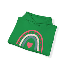 Load image into Gallery viewer, Love Rainbow Hooded Sweatshirt / Valentine&#39;s Day Hooded Sweatshirt
