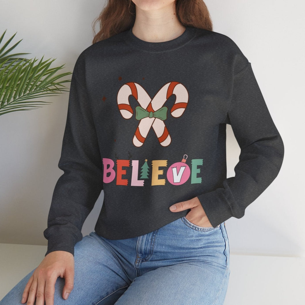 X'mas believer Sweatshirt / Christmas Sweatshirt /Unisex Heavy Blend Crewneck Sweatshirt