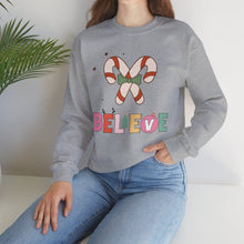 Load image into Gallery viewer, X&#39;mas believer Sweatshirt / Christmas Sweatshirt /Unisex Heavy Blend Crewneck Sweatshirt
