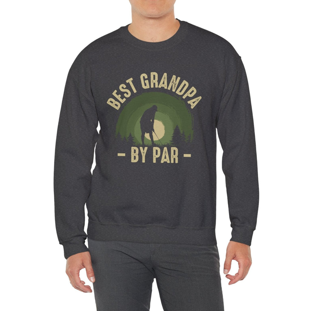 Best Grandpa by Par Sweatshirt, Golf Grandpa Sweatshirt /Unisex Heavy Blend™ Crewneck Sweatshirt