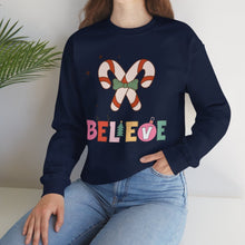 Load image into Gallery viewer, X&#39;mas believer Sweatshirt / Christmas Sweatshirt /Unisex Heavy Blend Crewneck Sweatshirt
