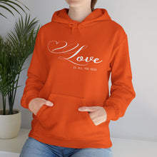 Load image into Gallery viewer, Love is All You Need Hooded Sweatshirt, Valentine&#39;s Day Hooded Sweatshirt
