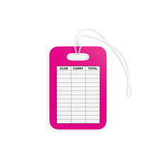 Load image into Gallery viewer, Personalized Golf Bag Tag/Golf Distance Tags - Hot Pink
