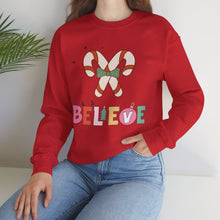 Load image into Gallery viewer, X&#39;mas believer Sweatshirt / Christmas Sweatshirt /Unisex Heavy Blend Crewneck Sweatshirt
