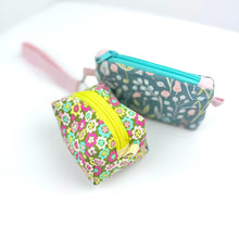 Load image into Gallery viewer, The Grab &amp; Go Set™ / Wristlet Keychain Wallet| Gift for Her| Zipper Card Holder| Mini Box Pouch | Key Wrist Strap | Handmade Gift
