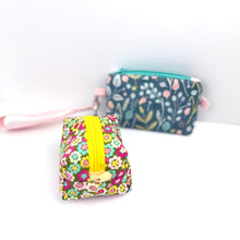 Load image into Gallery viewer, The Grab &amp; Go Set™ / Wristlet Keychain Wallet| Gift for Her| Zipper Card Holder| Mini Box Pouch | Key Wrist Strap | Handmade Gift
