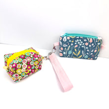 Load image into Gallery viewer, The Grab &amp; Go Set™ / Wristlet Keychain Wallet| Gift for Her| Zipper Card Holder| Mini Box Pouch | Key Wrist Strap | Handmade Gift
